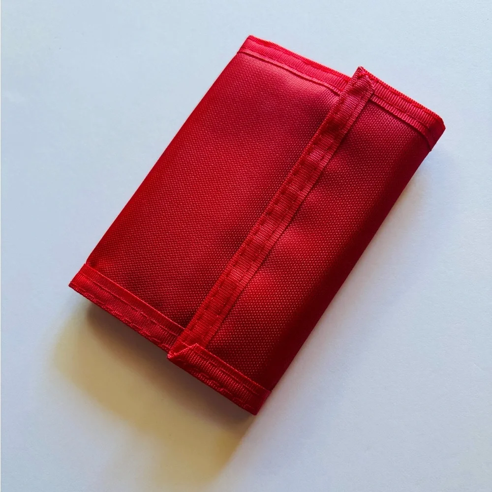 COTC | Red Velcro Weatherproof Vintage Card Holder Money Wallet | 80’s Fashion